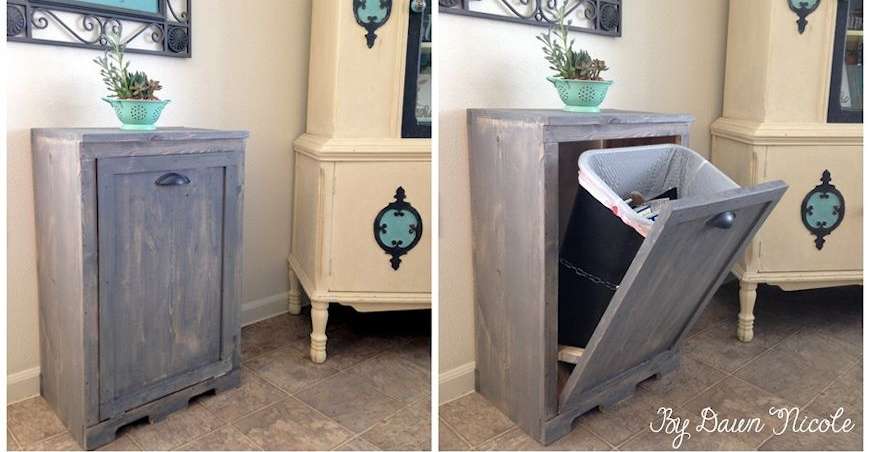 Creative Ways To Hide Your Trash Cans, How To Make A Wooden Trash Can Holder