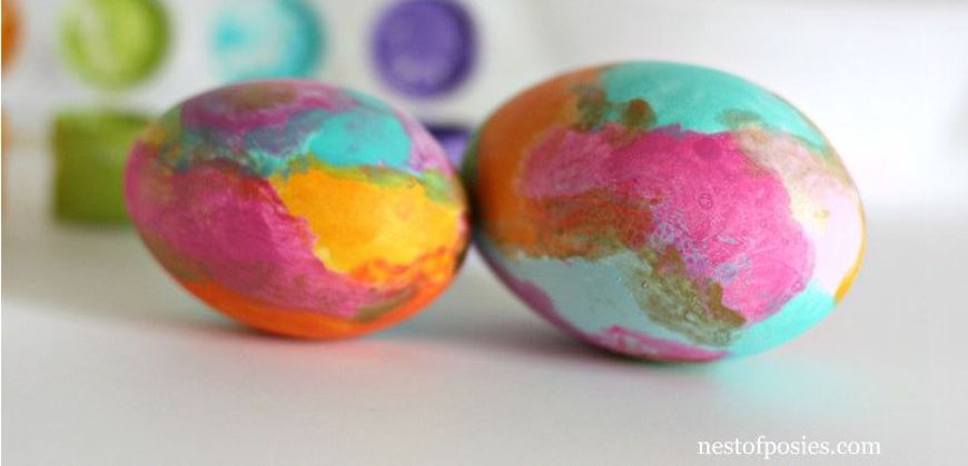 watercolor easter eggs