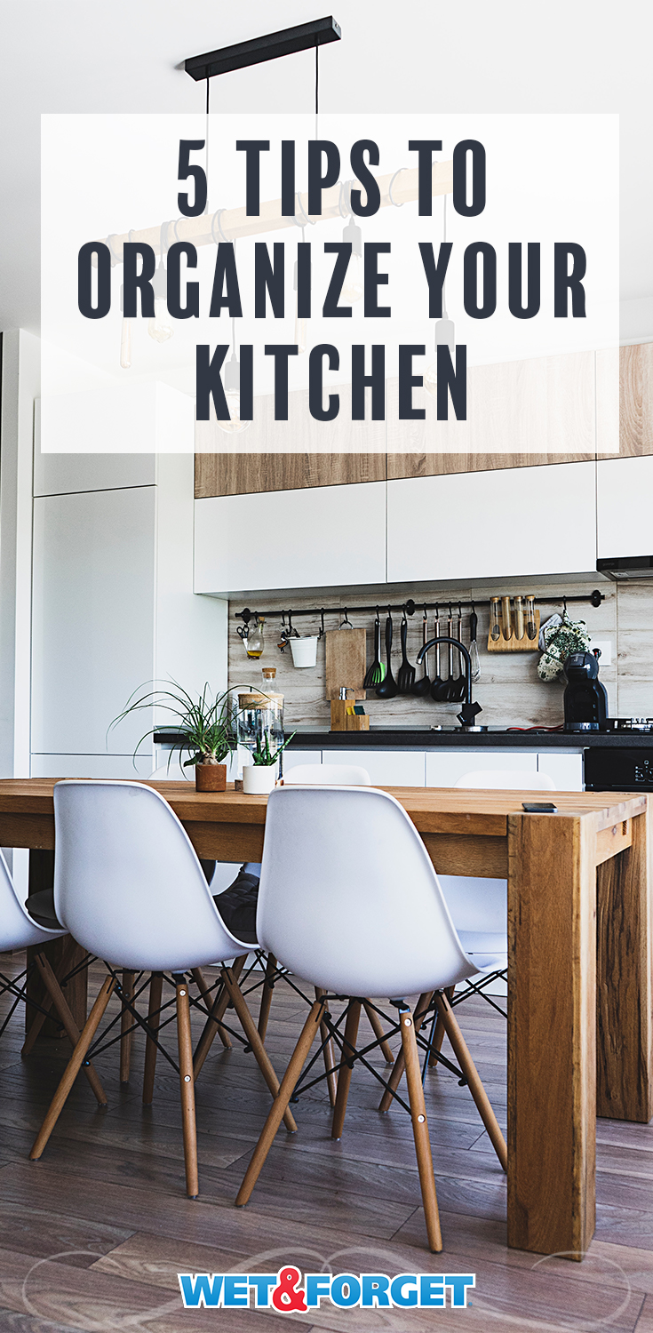 Get your kitchen nice and pretty with these 5 organizing hacks.