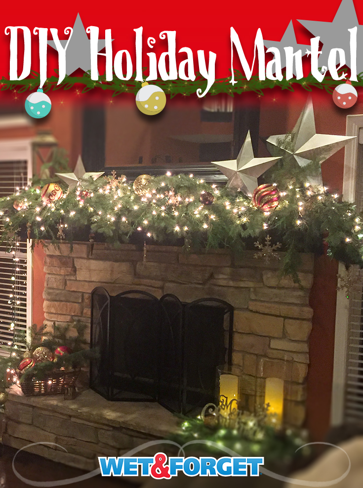 DIY Christmas Holiday Mantel