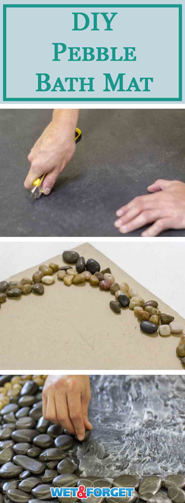 Renovating your bathroom takes too much time and the expenses add up quickly. This easy DIY pebble bath mat can update the look of your bathroom without spending too much. Check out our quick step by step pebble bath mat tutorial! 