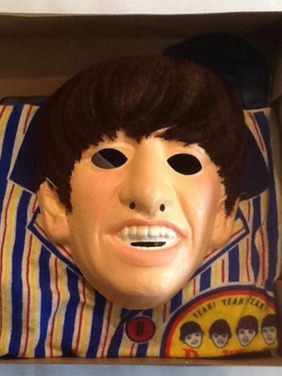 A mask of the Beatles' drummer Ringo Starr