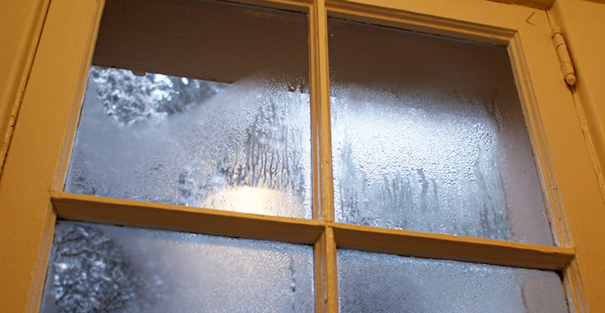winter window condensation