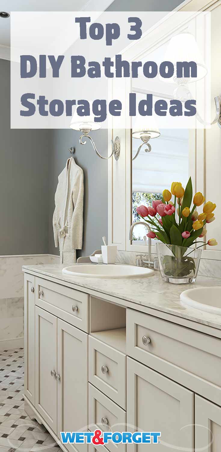 Don't let your bathroom stay cluttered! Try making one of the top DIY bathroom storage solutions!